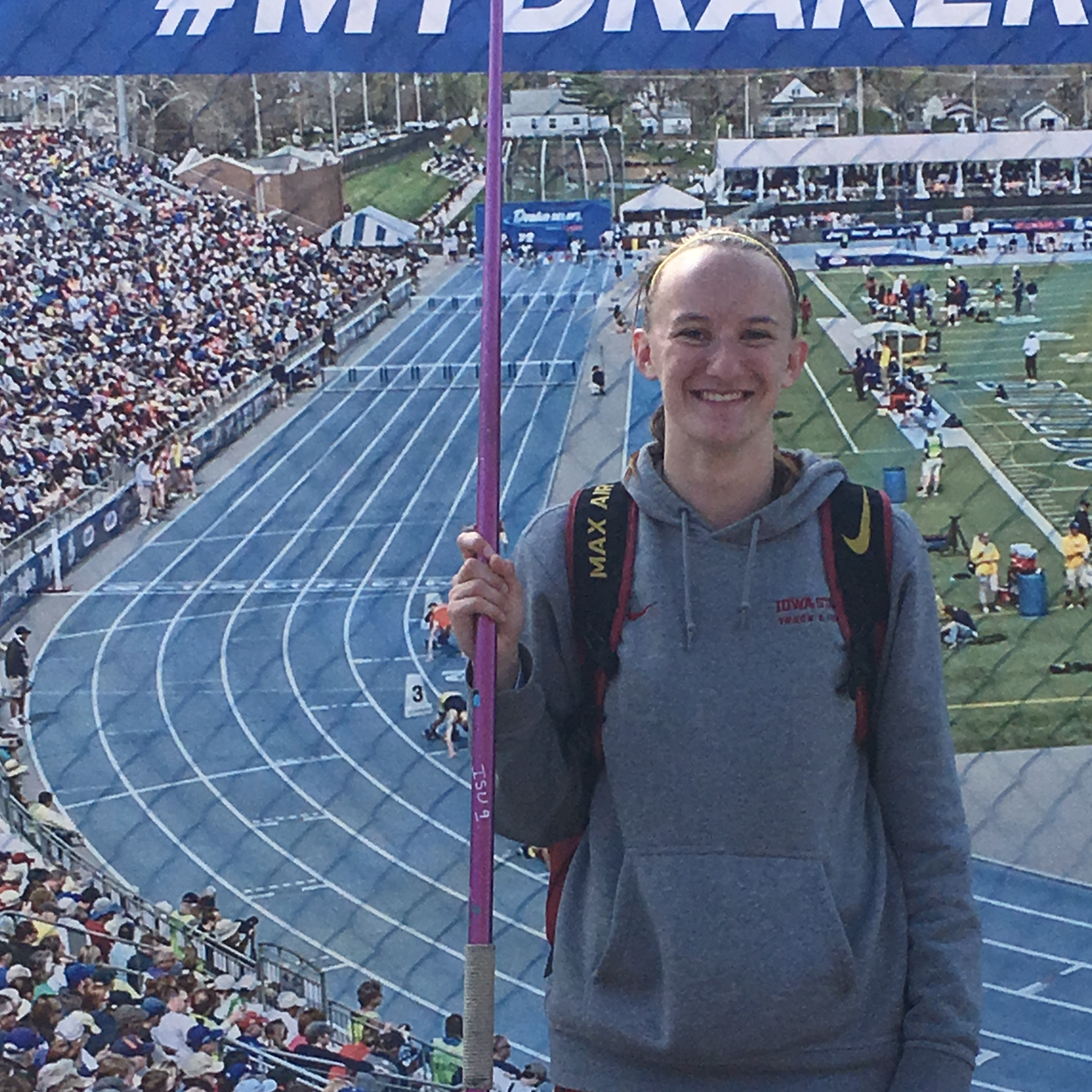 Bailey at the Drake Relays